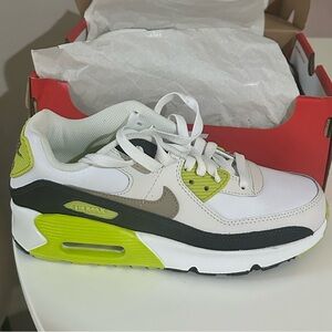 Nike Kids White Gray Lime Air Max Sneaker